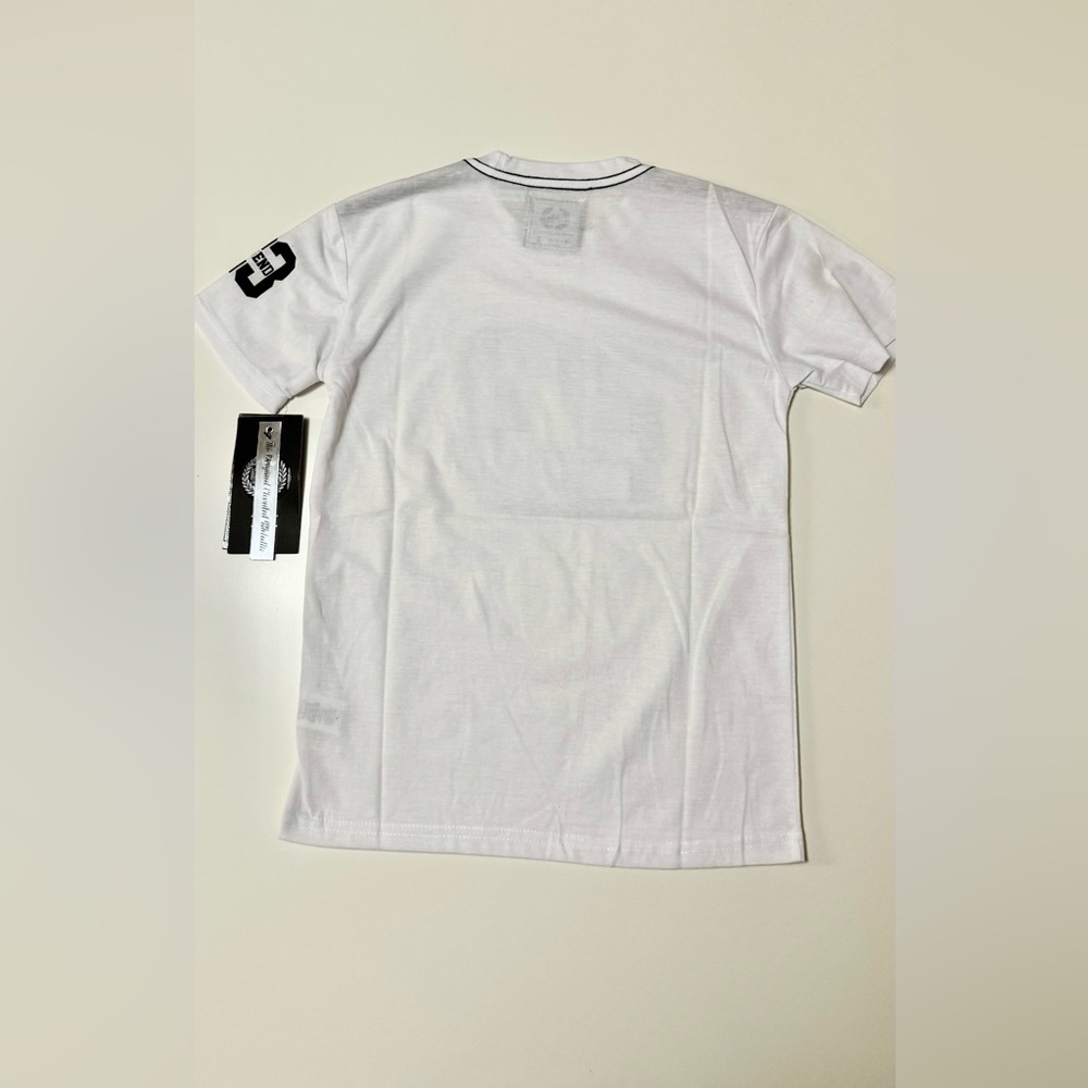 CR24 Bordo chromato Boys Size 8 White T-Shirt - Legend #23 - Picture 5 of 7